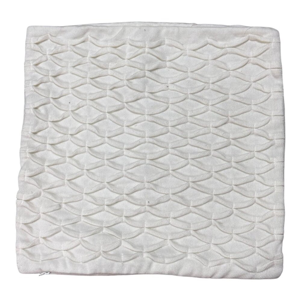 Ikea Throw Pillow RIDDARFJARIL 20" Cable Knit Cushion Cover Acrylic Polyester